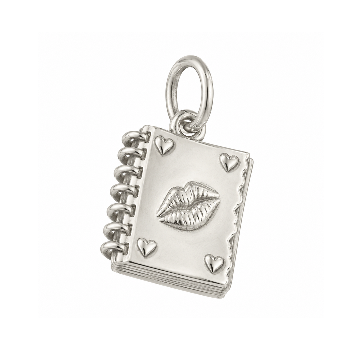 Torn Spiral Notebook Charm — Silver — 50-works-silver-20260916-157