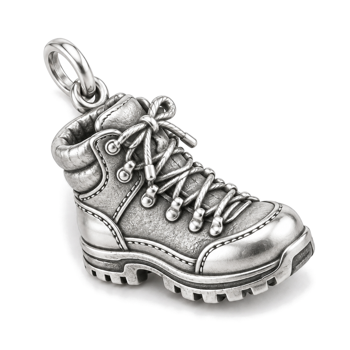 Trailblazer Boot Charm — Silver Super Macro | charm-topics-remaining-444-2026-09-14 | topic-268