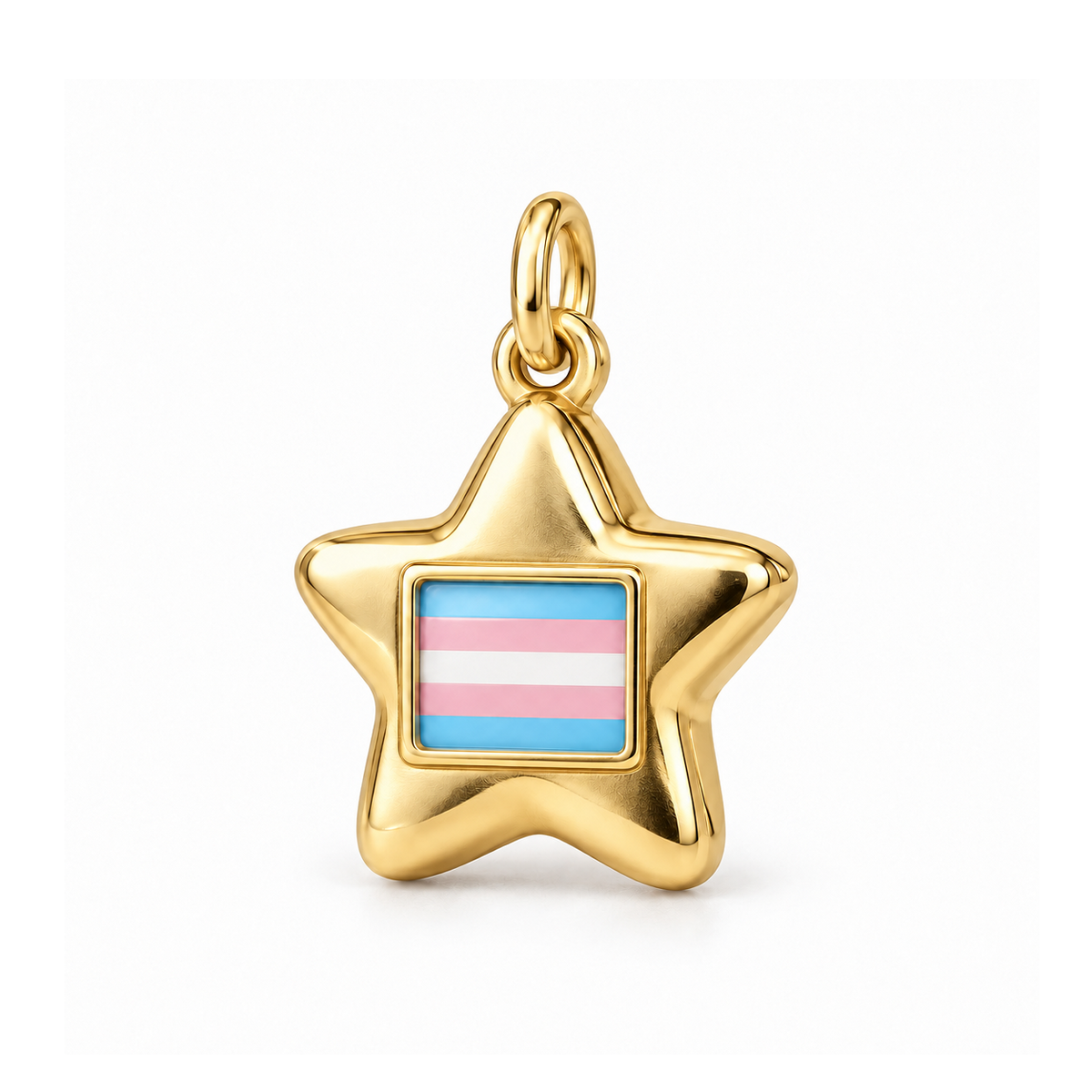 Trans Pride Star Charm — Gold | charm-topics-remaining-444-2026-09-14 | topic-308