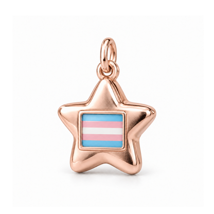Trans Pride Star Charm — Rose Gold | charm-topics-remaining-444-2026-09-14 | topic-308