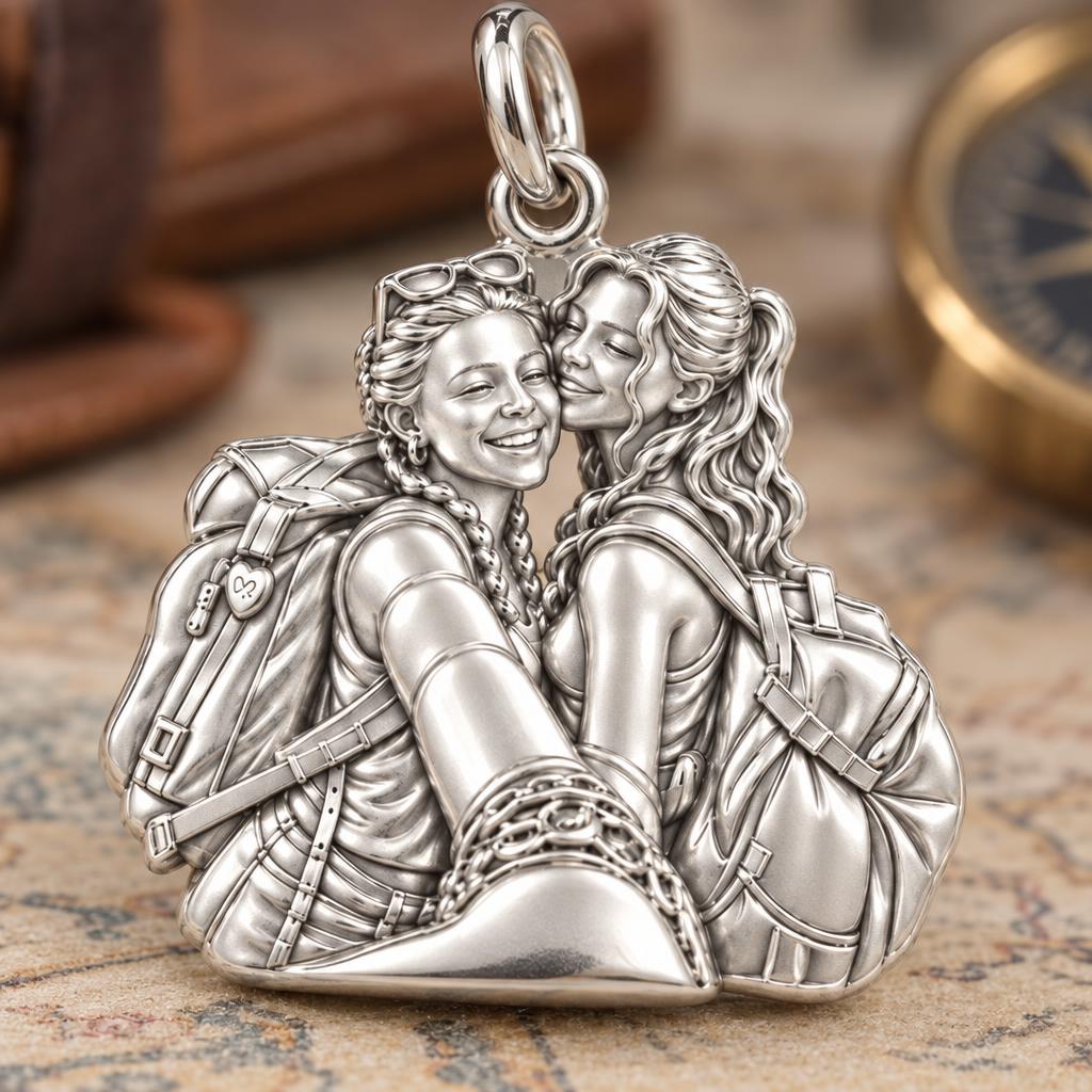 Travel Buddies Forever Charm Bracelet – Personalized Besties Gift