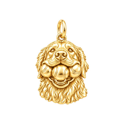 Triple Tennis Ball Golden Retriever Charm and Polyester Cord Bracelet Set