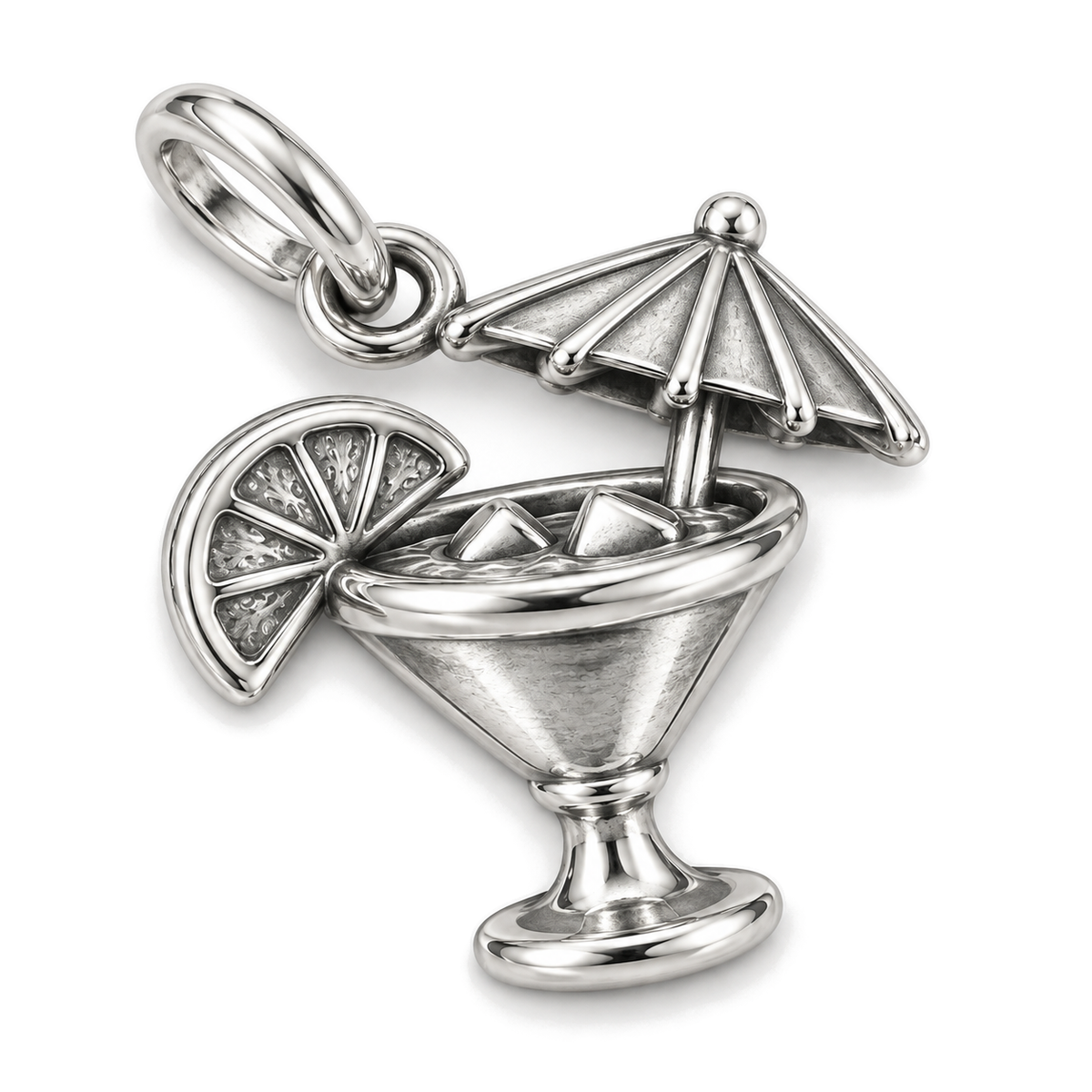 Tropical Cocktail Charm — Silver Super Macro | charm-topics-remaining-444-2026-09-14 | topic-113