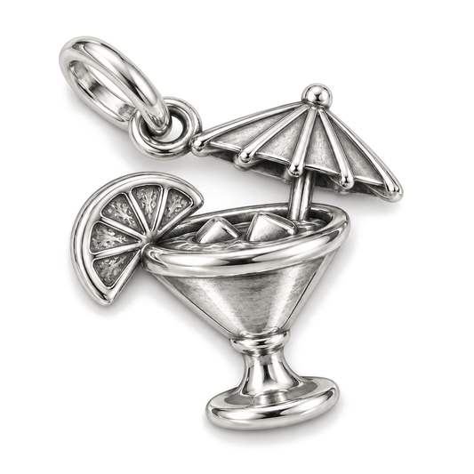 Tropical Cocktail Charm — Silver Super Macro | charm-topics-remaining-444-2026-09-14 | topic-113