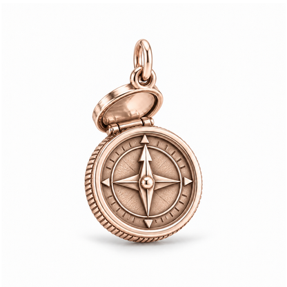 True North Compass Charm — Rose Gold | charm-topics-remaining-444-2026-09-14 | topic-269