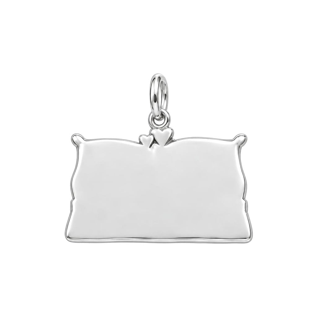 Tucked In Together Charm Bracelet – Personalized Couple Gift – back of the charm, engraving area