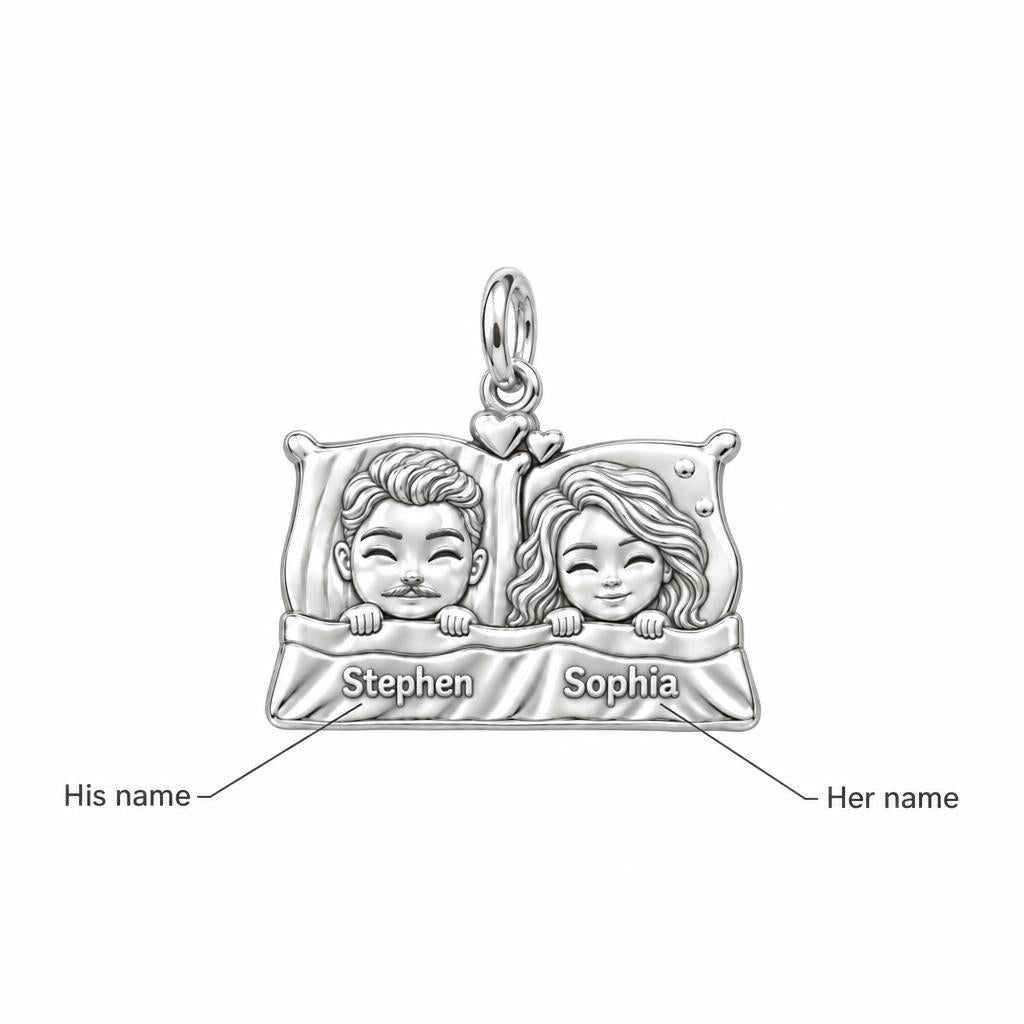 Tucked In Together Charm Bracelet – Personalized Couple Gift – personalization guide