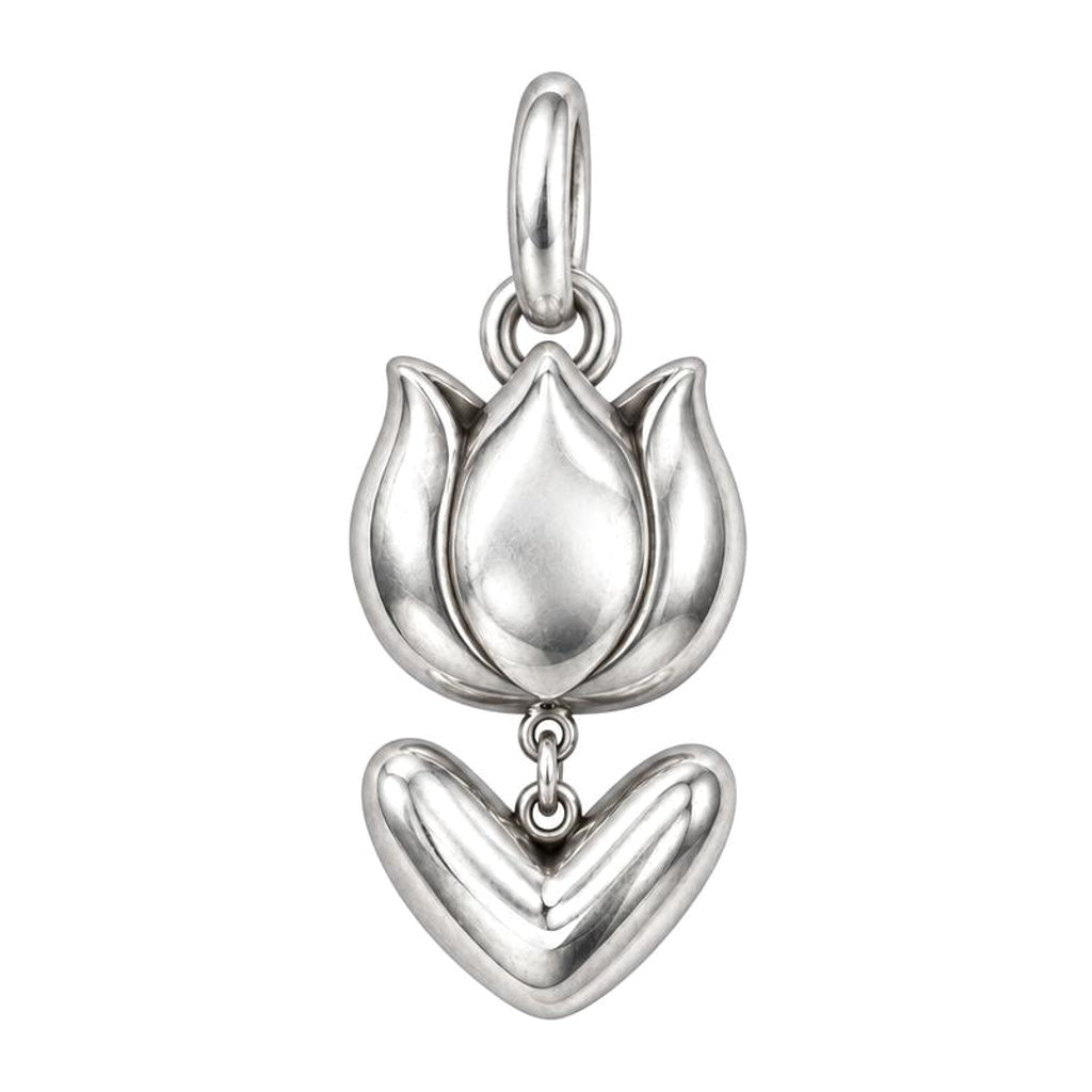 Tulip Love Charm and Polyester Cord Bracelet Set