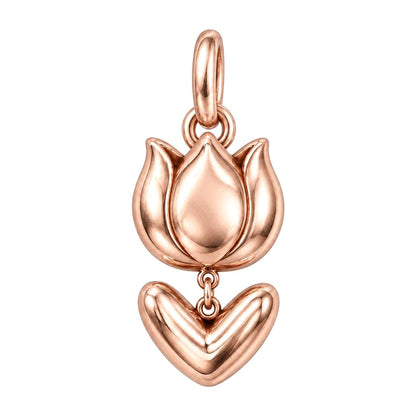 Tulip Love Charm and Polyester Cord Bracelet Set