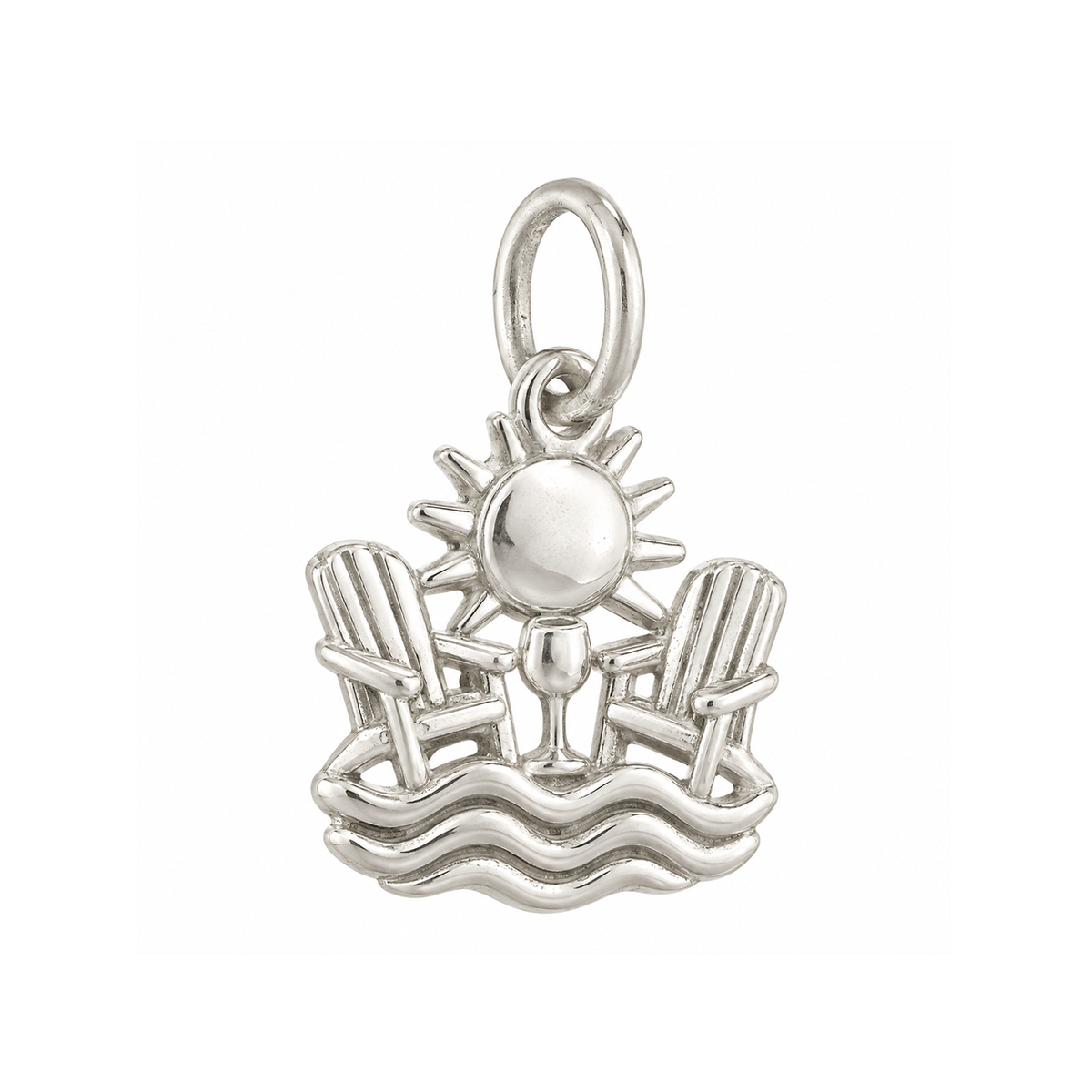 Two Beach Chairs Charm — Silver — 50-works-silver-20260916-201
