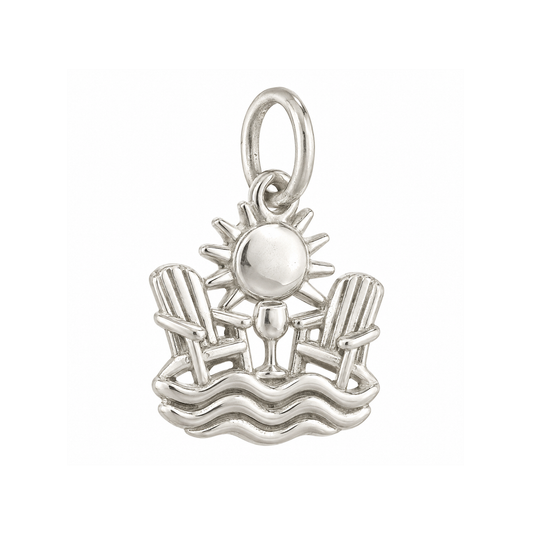 Two Beach Chairs Charm — Silver — 50-works-silver-20260916-201