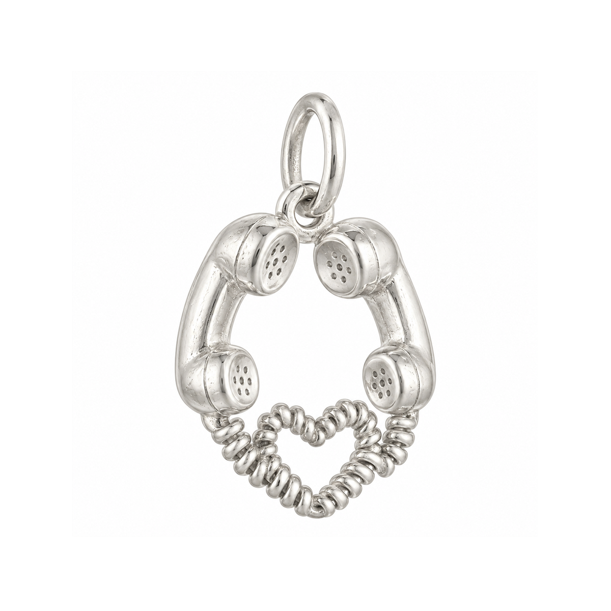Two Desk Telephones Charm — Silver — 50-works-silver-20260916-124