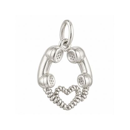Two Desk Telephones Charm — Silver — 50-works-silver-20260916-124