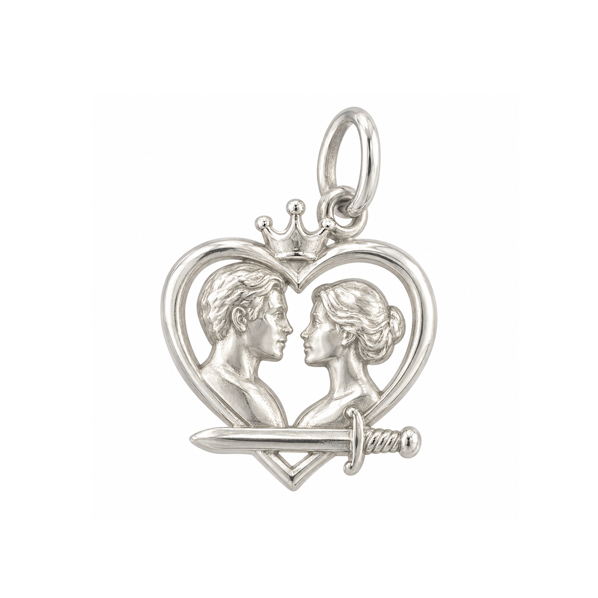 Two Faces in Profile Charm — Silver — 50-works-silver-20260916-114
