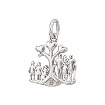 Two Generations Around a Tree Charm — Silver — 50-works-silver-20260916-195