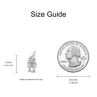 Two Women Sharing Coffee Charm — Size Guide — 13 mm body excluding bail and rings — 50-works-silver-20260916-9
