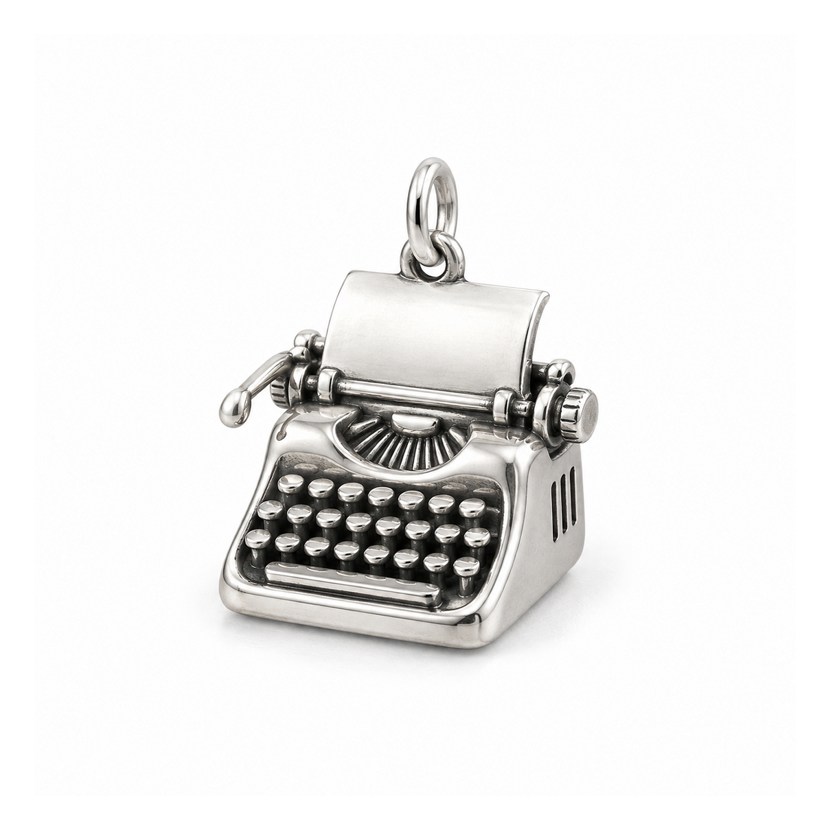 Typewriter Charm — Silver | charm-topics-remaining-444-2026-09-14 | topic-104