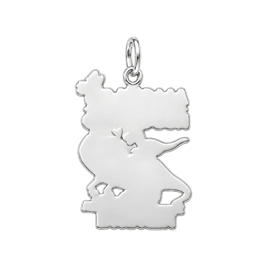 Unbroken Bond Dinosaur Charm Bracelet – Personalized Grandma Gift – back of the charm, engraving area