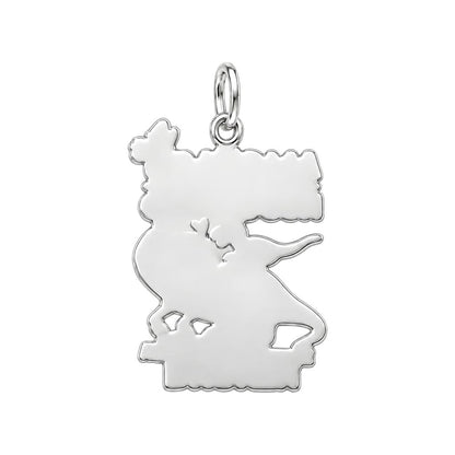 Unbroken Bond Dinosaur Charm Bracelet – Personalized Grandma Gift – back of the charm, engraving area