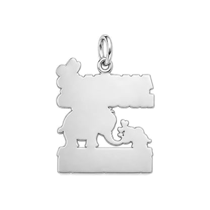 Unbroken Bond Elephant Charm Bracelet – Personalized Nana Gift – back of the charm, engraving area