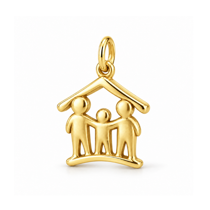 Under One Roof Charm — Gold | charm-topics-remaining-444-2026-09-14 | topic-290