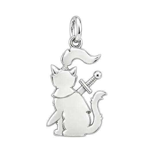Valiant Cat Knight Charm Bracelet – Personalized Cat Mom Gift – back of the charm, engraving area