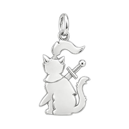 Valiant Cat Knight Charm Bracelet Set – back of the charm, engraving area