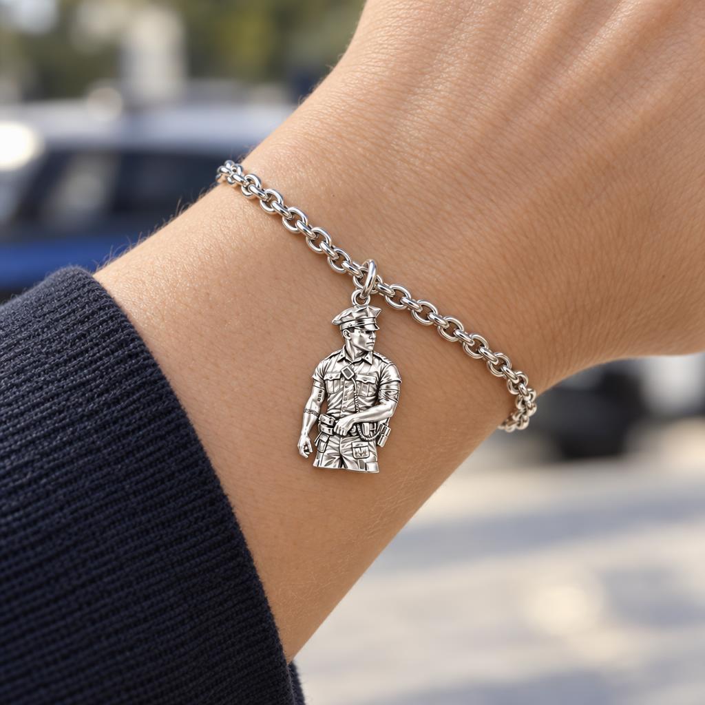 Valiant Hero in Uniform Charm Bracelet Set – worn / in use