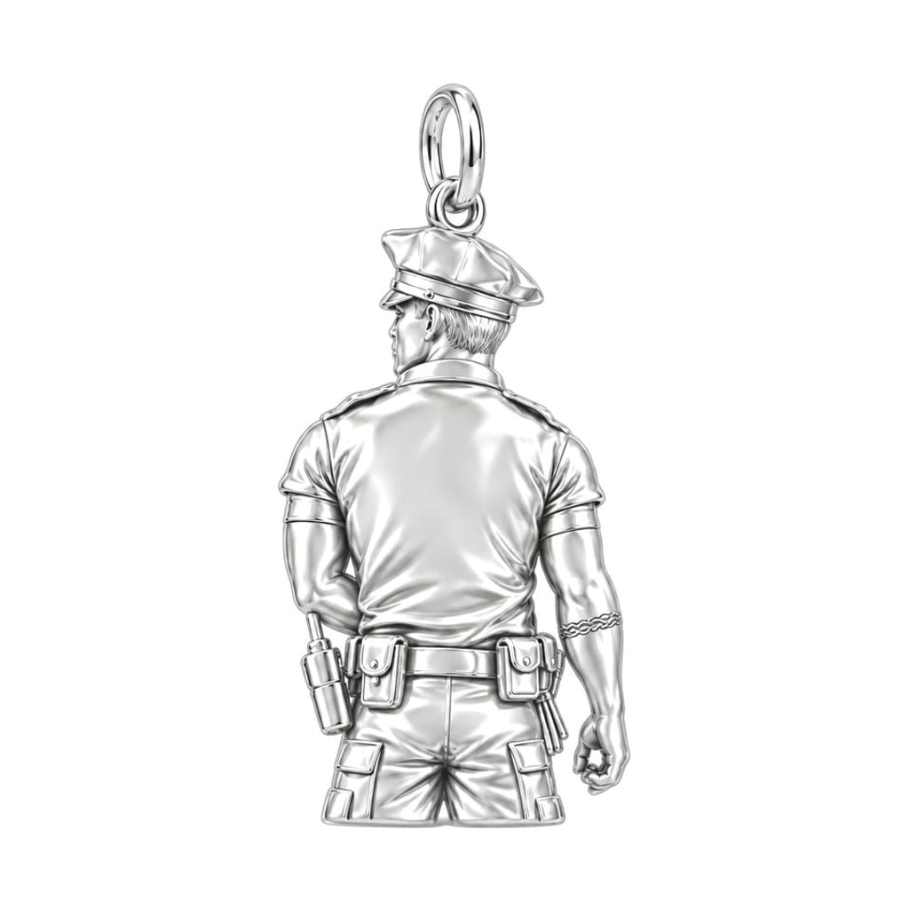 Valiant Hero in Uniform Charm Keychain – back of the charm, engraving area