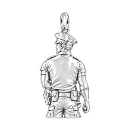 Valiant Hero in Uniform Charm Keychain – back of the charm, engraving area