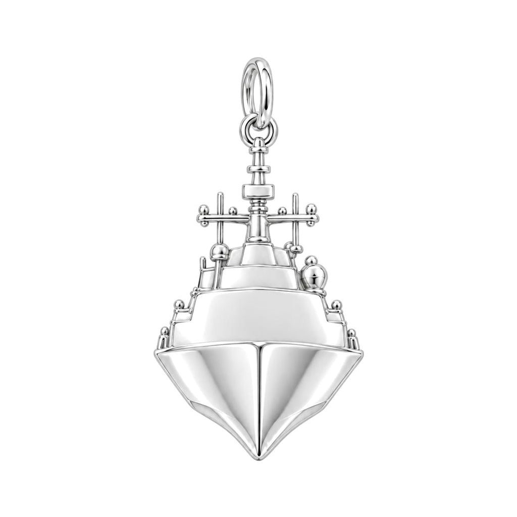 Valiant Navy Destroyer Charm Bracelet – Personalized Veteran Gift – back of the charm, engraving area