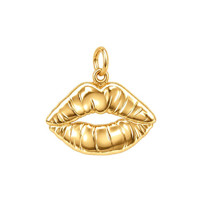 Velvet Kiss Charm Bracelet – Personalized Couple Gift – 18K gold charm, front view