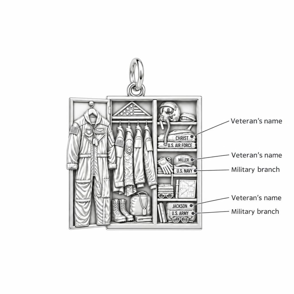 Veteran's Locker Charm Bracelet – Personalized Veteran Gift – personalization guide