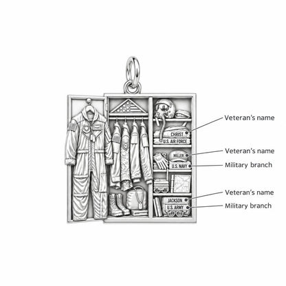Veteran's Locker Charm Bracelet – Personalized Veteran Gift – personalization guide