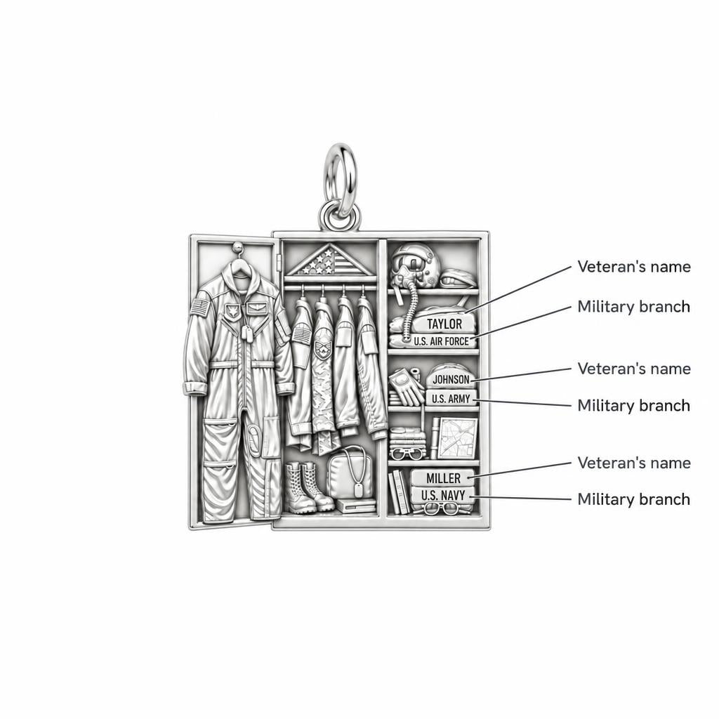 Veteran's Locker Charm Bracelet – Personalized Veteran Gift – personalization guide