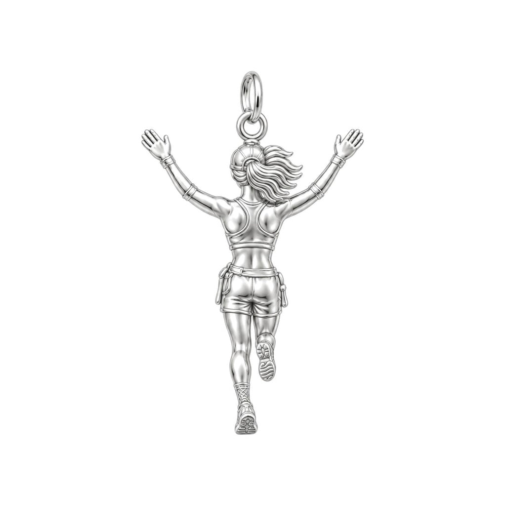 Victory Finish Line Charm Bracelet – Personalized Runner Gift – back of the charm, engraving area