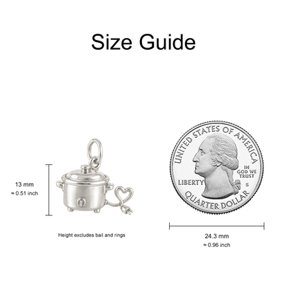 Vintage Electric Cooker Charm — Size Guide — 13 mm body excluding bail and rings — 50-works-silver-20260916-193