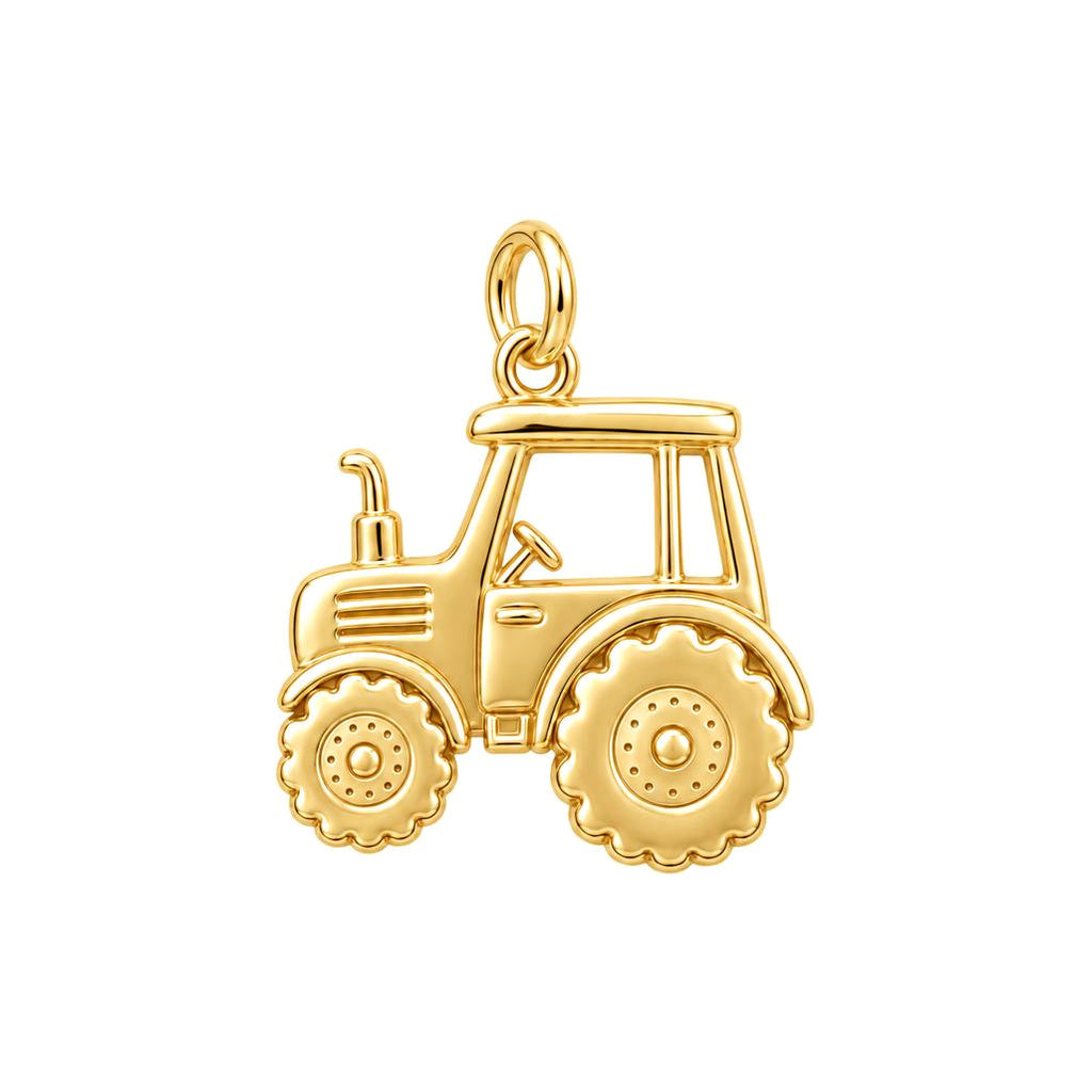 Vintage Field Tractor Charm Bracelet – 18K gold charm, front view