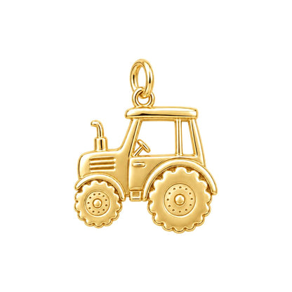 Vintage Field Tractor Charm Bracelet – 18K gold charm, front view