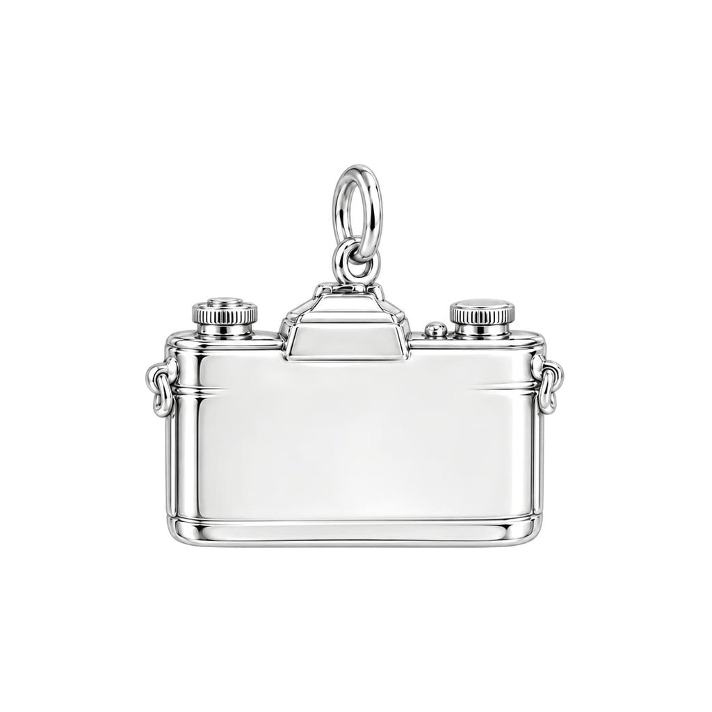 Vintage Lens Flashback Charm Bracelet – Personalized Photographer Gift – back of the charm, engraving area