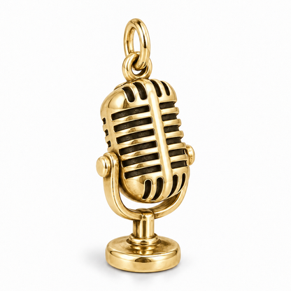 Vintage Microphone Charm — Gold | charm-topics-remaining-444-2026-09-14 | topic-003