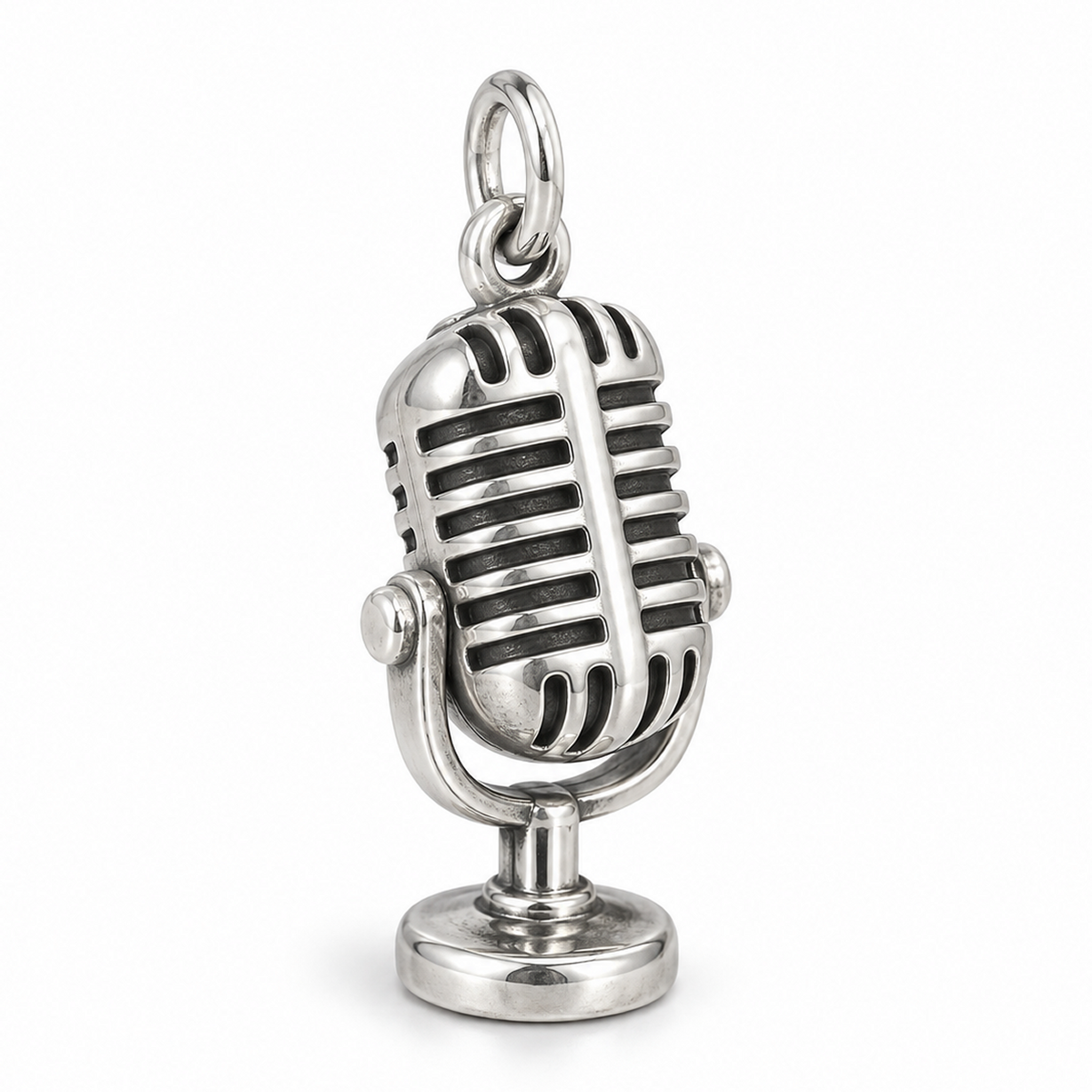 Vintage Microphone Charm — Silver | charm-topics-remaining-444-2026-09-14 | topic-003