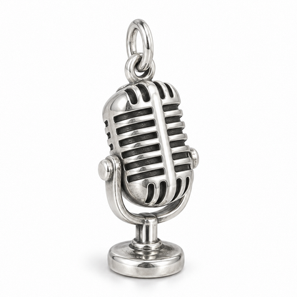Vintage Microphone Charm — Silver | charm-topics-remaining-444-2026-09-14 | topic-003