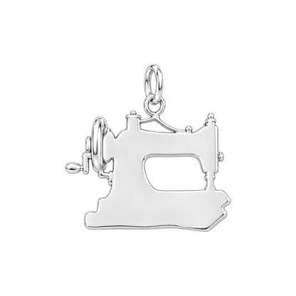 Vintage Sewing Machine Charm Bracelet – Personalized Quilter Gift – back of the charm, engraving area