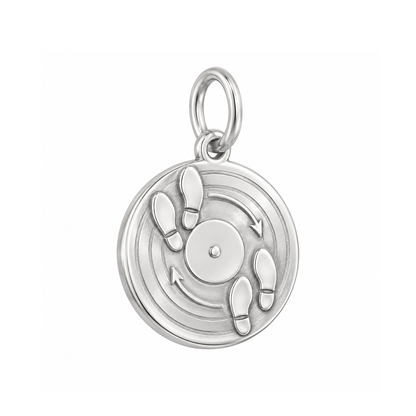 Vinyl Record and Dance Steps Charm — Silver — 50-works-silver-20260916-27