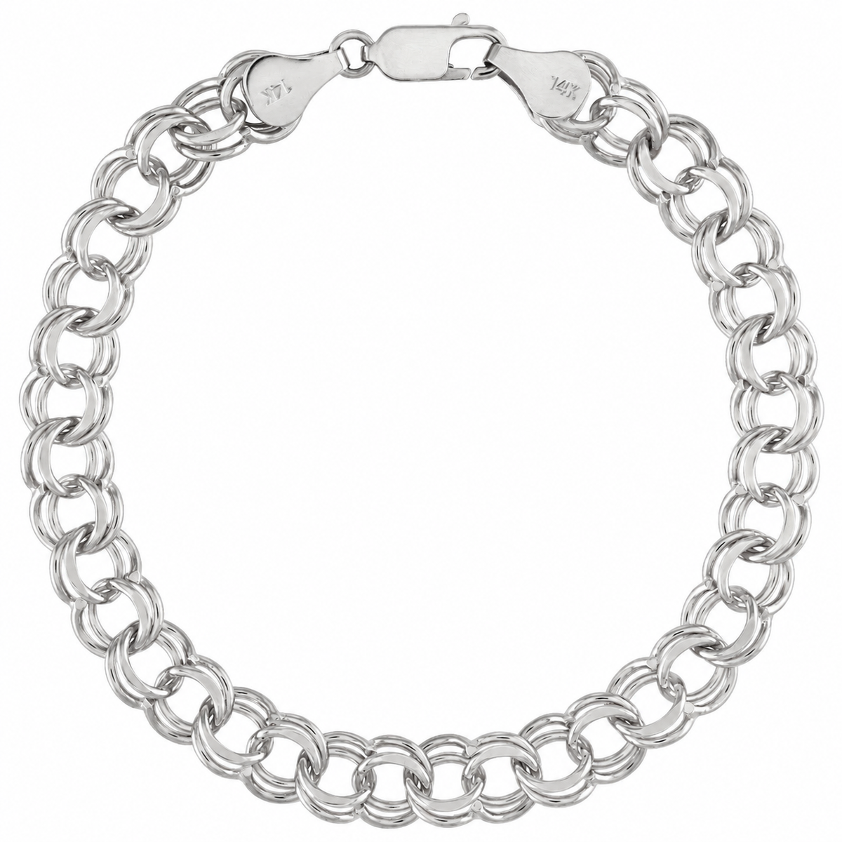 Violet Charm Bracelet — silver finish product image