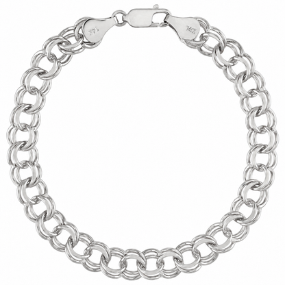 Violet Charm Bracelet — silver finish product image
