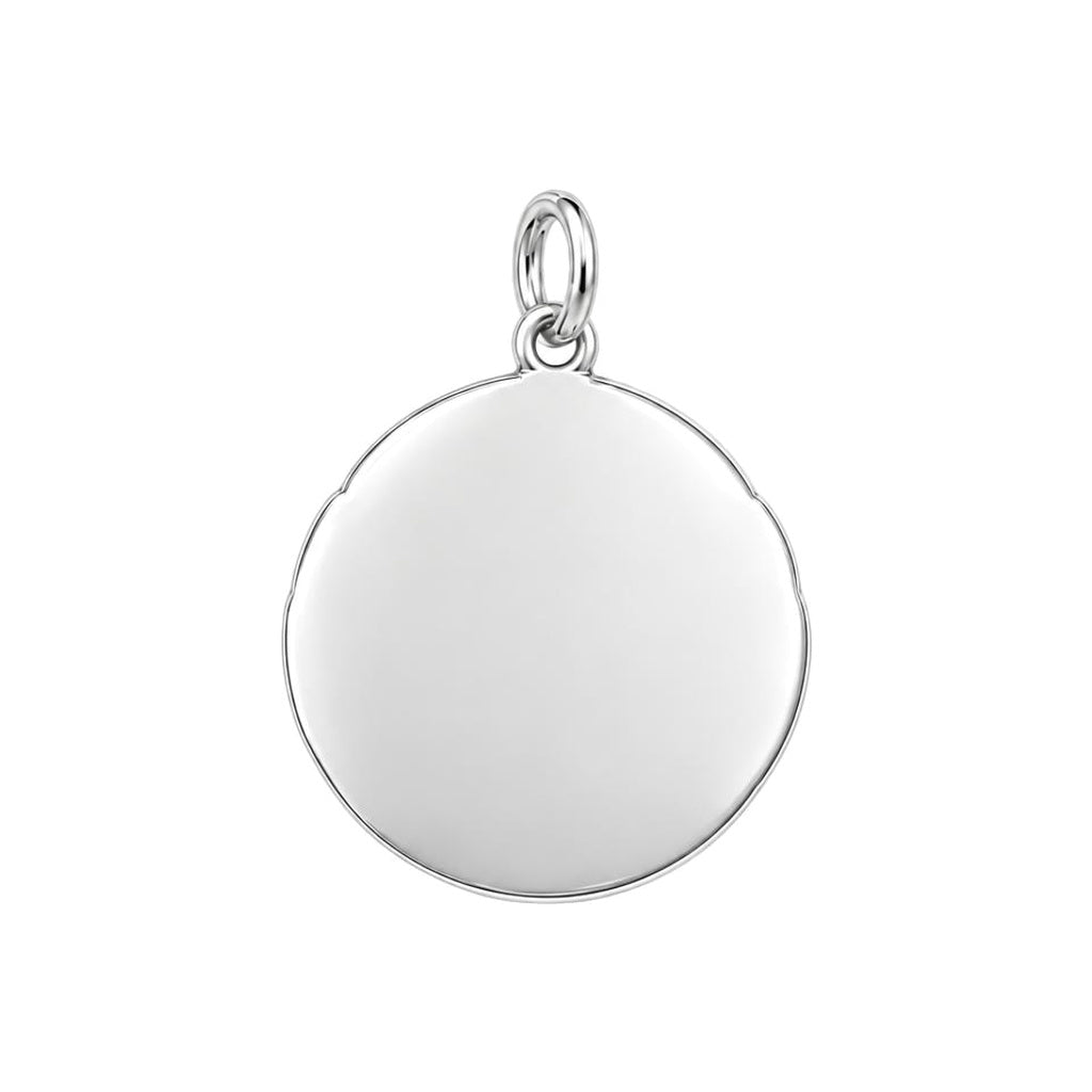 Volleyball Star Player Huggie Charm Earrings – back of the charm, engraving area