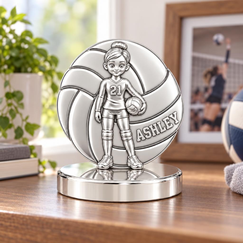 Volleyball Star Player Keepsake Plaque – worn / in use