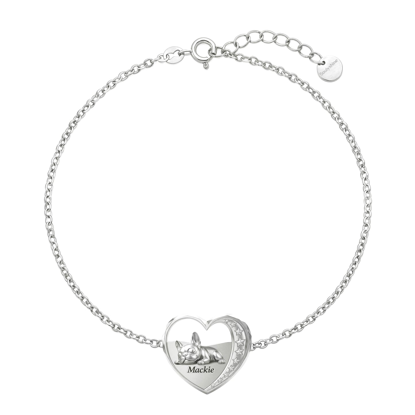 Soulyshine Starry Slumber – Personalized Pet Heart Bracelet